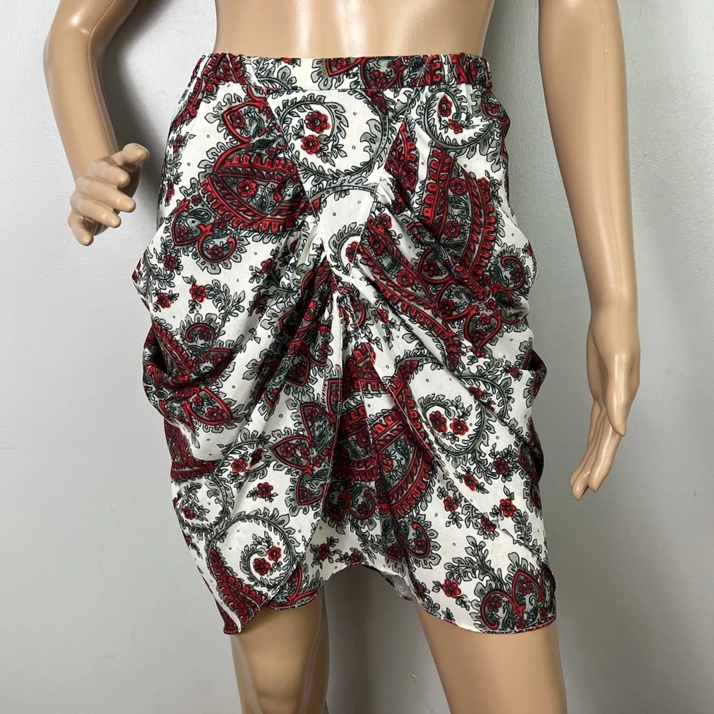 NEW ISABEL MARANT PAISLEY PRINT MINI SKIRT - Picture 2 of 10